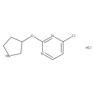(S)-4-chloro-2-(pyrrolidin-3-yloxy)pyrimidine hydrochloride Structure