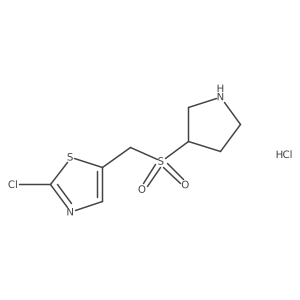 (R)-2-chloro-5-((pyrrolidin-3-ylsulfonyl)methyl)thiazole hydrochloride结构式