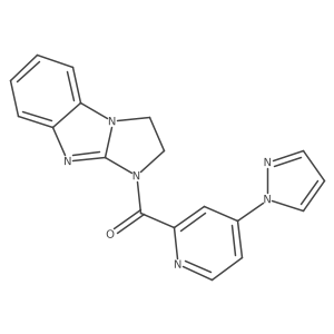 (4-(1H-pyrazol-1-yl)pyridin-2-yl)(2,3-dihydro-1H-benzo[d]imidazo[1,2-a]imidazol-1-yl)methanone Structure