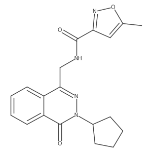 N-((3-cyclopentyl-4-oxo-3,4-dihydrophthalazin-1-yl)methyl)-5-methylisoxazole-3-carboxamide Structure