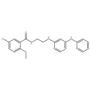 5-chloro-2-methoxy-N-(2-((6-(pyridin-2-ylamino)pyrimidin-4-yl)amino)ethyl)benzamide Structure