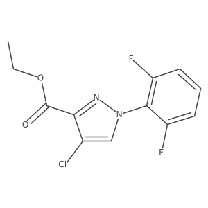Ethyl 4-chloro-1-(2,6-difluorophenyl)-1H-pyrazole-3-carboxylate Structure