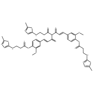Curcumin tri trithiadiazolaminoethylcarbonate结构式