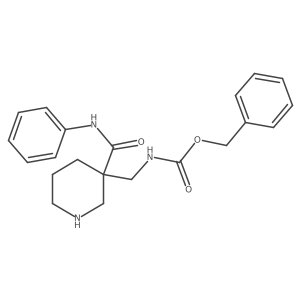 Benzyl ((3-(phenylcarbamoyl)piperidin-3-yl)methyl)carbamate Structure
