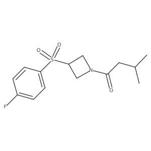 1-(3-((4-Fluorophenyl)sulfonyl)azetidin-1-yl)-3-methylbutan-1-one结构式