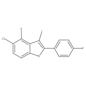 5-Chloro-4-fluoro-2-(4-fluorophenyl)-3-iodobenzofuran结构式