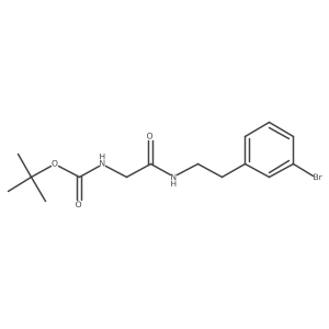 Tert-butyl (2-((3-bromophenethyl)amino)-2-oxoethyl)carbamate Structure