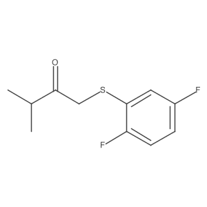 1-[(2,5-Difluorophenyl)sulfanyl]-3-methylbutan-2-one结构式
