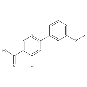 4-Chloro-2-(3-methoxyphenyl)pyrimidine-5-carboxylic acid结构式