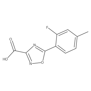 5-(2-Fluoro-4-methylphenyl)-1,2,4-oxadiazole-3-carboxylic acid结构式