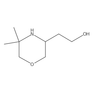2-(5,5-Dimethylmorpholin-3-YL)ethan-1-OL结构式