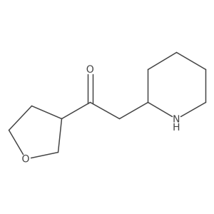 1-(Oxolan-3-yl)-2-(piperidin-2-yl)ethan-1-one结构式