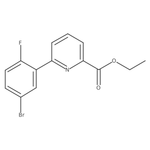 Ethyl 6-(5-bromo-2-fluorophenyl)pyridine-2-carboxylate Structure