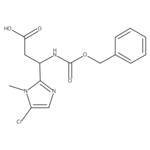 (3R)-3-{[(benzyloxy)carbonyl]amino}-3-(5-chloro-1-methyl-1H-imidazol-2-yl)propanoic acid Structure