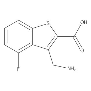 3-(Aminomethyl)-4-fluoro-1-benzothiophene-2-carboxylic acid Structure
