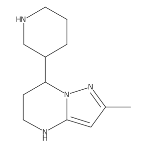 3-{2-methyl-4H,5H,6H,7H-pyrazolo[1,5-a]pyrimidin-7-yl}piperidine结构式
