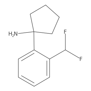 Cyclopentanamine, 1-[2-(difluoromethyl)phenyl]- Structure