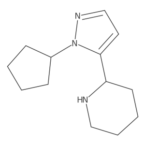 2-(1-Cyclopentyl-1H-pyrazol-5-yl)piperidine Structure