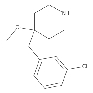 4-[(3-Chlorophenyl)methyl]-4-methoxypiperidine Structure