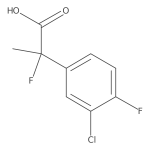 2-(3-Chloro-4-fluorophenyl)-2-fluoropropanoic acid Structure