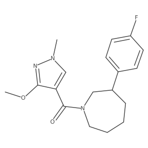 (3-(4-fluorophenyl)azepan-1-yl)(3-methoxy-1-methyl-1H-pyrazol-4-yl)methanone Structure