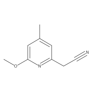 2-Methoxy-4-methylpyridine-6-acetonitrile Structure