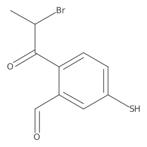 2-(2-Bromopropanoyl)-5-mercaptobenzaldehyde结构式