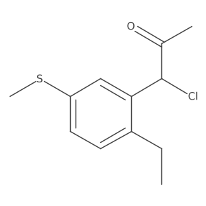1-Chloro-1-(2-ethyl-5-(methylthio)phenyl)propan-2-one结构式