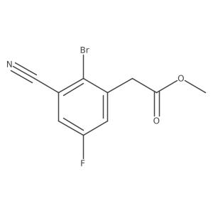 Methyl 2-bromo-3-cyano-5-fluorophenylacetate结构式