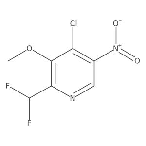 4-Chloro-2-(difluoromethyl)-3-methoxy-5-nitropyridine Structure