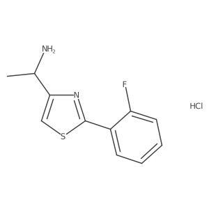 1-[2-(2-Fluorophenyl)-1,3-thiazol-4-yl]ethan-1-amine hydrochloride Structure