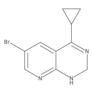 6-Bromo-4-cyclopropyl-1,2-dihydropyrido[2,3-d]pyrimidine结构式