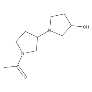 1-(3-Hydroxy-[1,3'-bipyrrolidin]-1'-yl)ethanone Structure