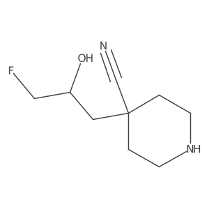 4-(3-Fluoro-2-hydroxypropyl)piperidine-4-carbonitrile结构式