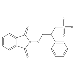 3-[(1,3-dioxo-2,3-dihydro-1H-isoindol-2-yl)oxy]-2-phenylpropane-1-sulfonyl chloride结构式