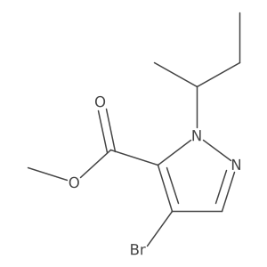 methyl 4-bromo-1-sec-butyl-1H-pyrazole-5-carboxylate结构式