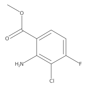 Methyl 2-amino-3-chloro-4-fluorobenzoate结构式