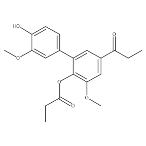 1-[4a(2)-Hydroxy-3a(2),5-dimethoxy-6-(1-oxopropoxy)[1,1a(2)-biphenyl]-3-yl]-1-propanone Structure