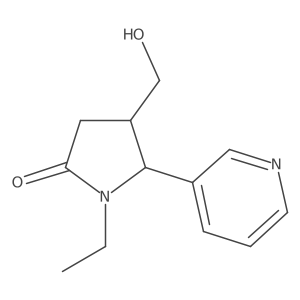 (4S,5S)-1-ethyl-4-(hydroxymethyl)-5-(pyridin-3-yl)pyrrolidin-2-one结构式