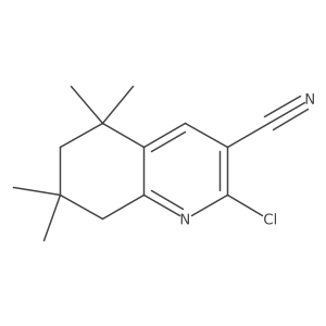 2-Chloro-5,5,7,7-tetramethyl-5,6,7,8-tetrahydroquinoline-3-carbonitrile结构式