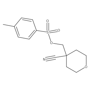 (4-Cyanotetrahydro-2H-pyran-4-yl)methyl 4-methylbenzenesulfonate结构式