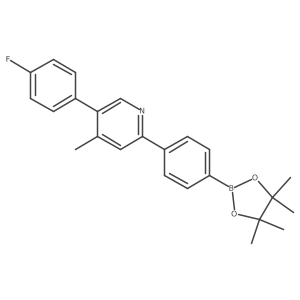 5-(4-Fluorophenyl)-4-methyl-2-[4-(4,4,5,5-tetramethyl-1,3,2-dioxaborolan-2-yl)phenyl]pyridine Structure