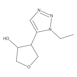 4-(1-ethyl-1H-1,2,3-triazol-5-yl)oxolan-3-ol Structure
