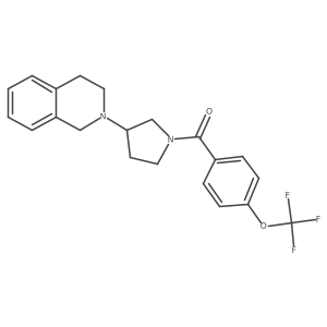 (3-(3,4-dihydroisoquinolin-2(1H)-yl)pyrrolidin-1-yl)(4-(trifluoromethoxy)phenyl)methanone Structure