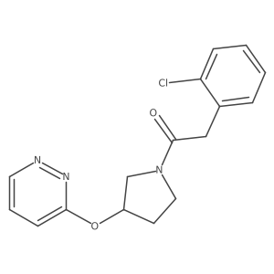 2-(2-Chlorophenyl)-1-(3-(pyridazin-3-yloxy)pyrrolidin-1-yl)ethanone Structure
