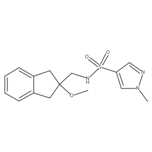 N-((2-methoxy-2,3-dihydro-1H-inden-2-yl)methyl)-1-methyl-1H-pyrazole-4-sulfonamide Structure