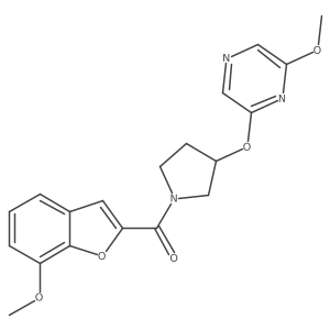 (7-Methoxybenzofuran-2-yl)(3-((6-methoxypyrazin-2-yl)oxy)pyrrolidin-1-yl)methanone Structure