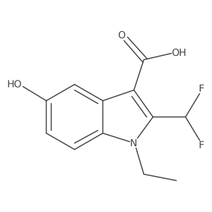 2-(Difluoromethyl)-1-ethyl-5-hydroxy-1H-indole-3-carboxylic acid Structure