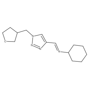 (1Z)-N-Cyclohexyl-1-{1-[(oxolan-3-yl)methyl]-1H-1,2,3-triazol-4-yl}methanimine Structure