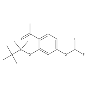 1-[2-[Tert-butyl(dimethyl)silyl]oxy-4-(difluoromethoxy)phenyl]ethanone Structure